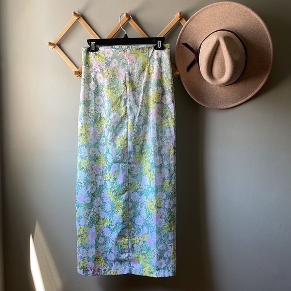 Zara Floral Button Down Midi Skirt - Picture 9 of 10